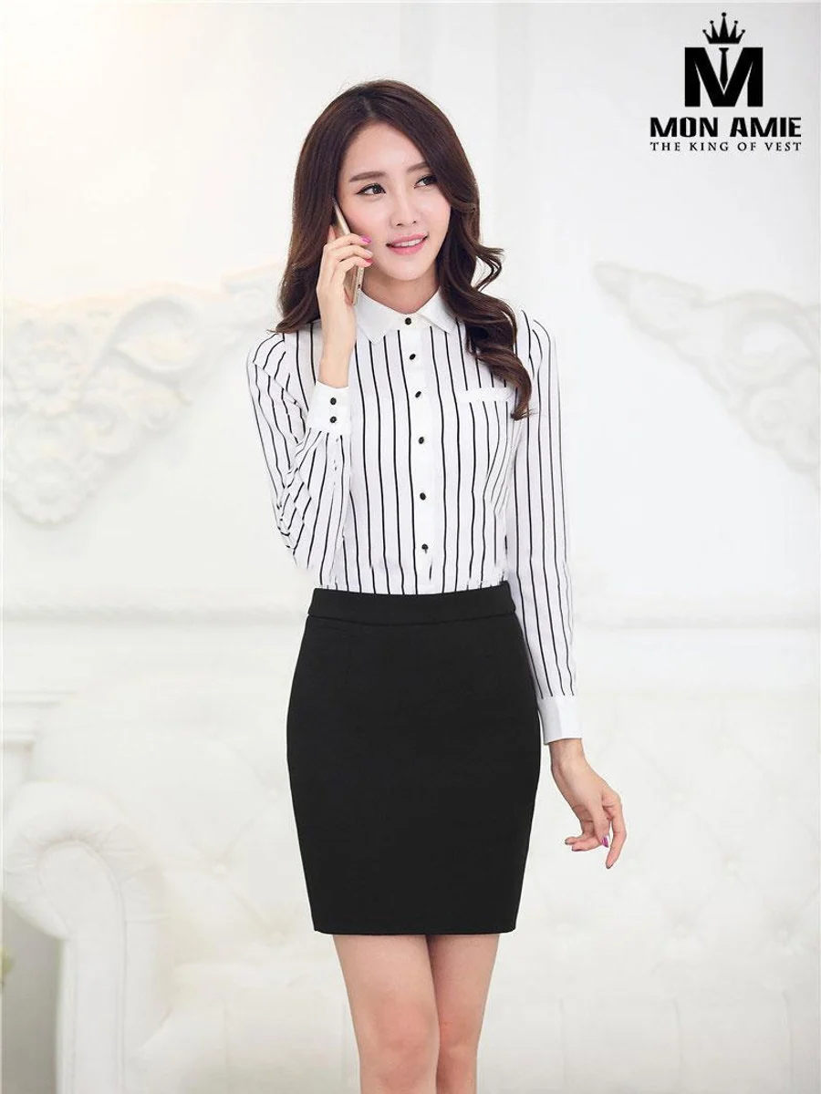 Monochrome Stripe Blouse