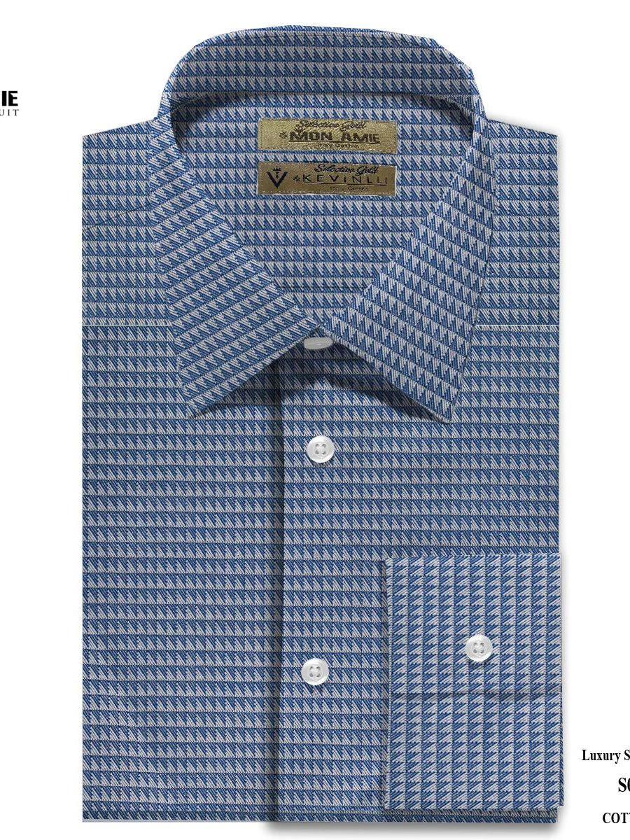 Arrow Jacquard Blue Shirt