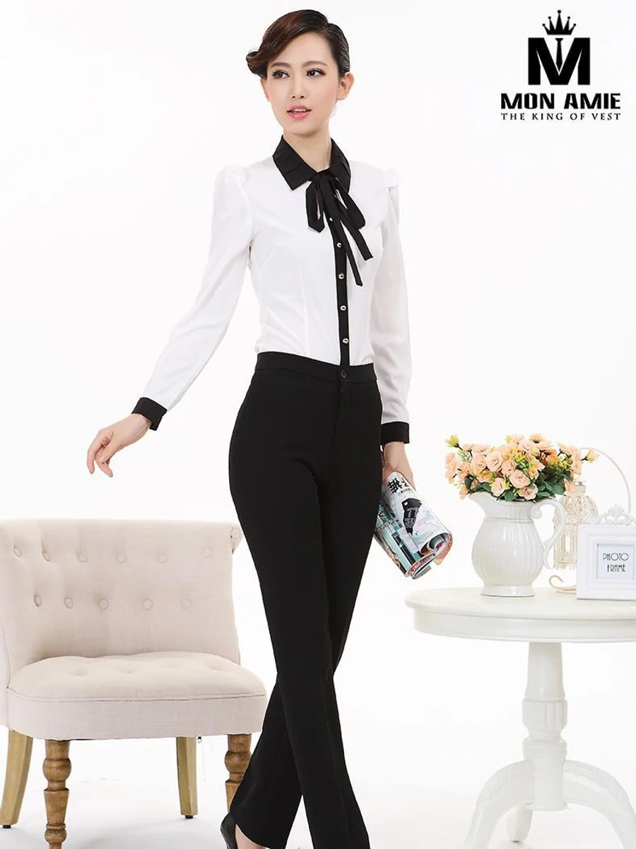 Black Bow Ribbon Blouse
