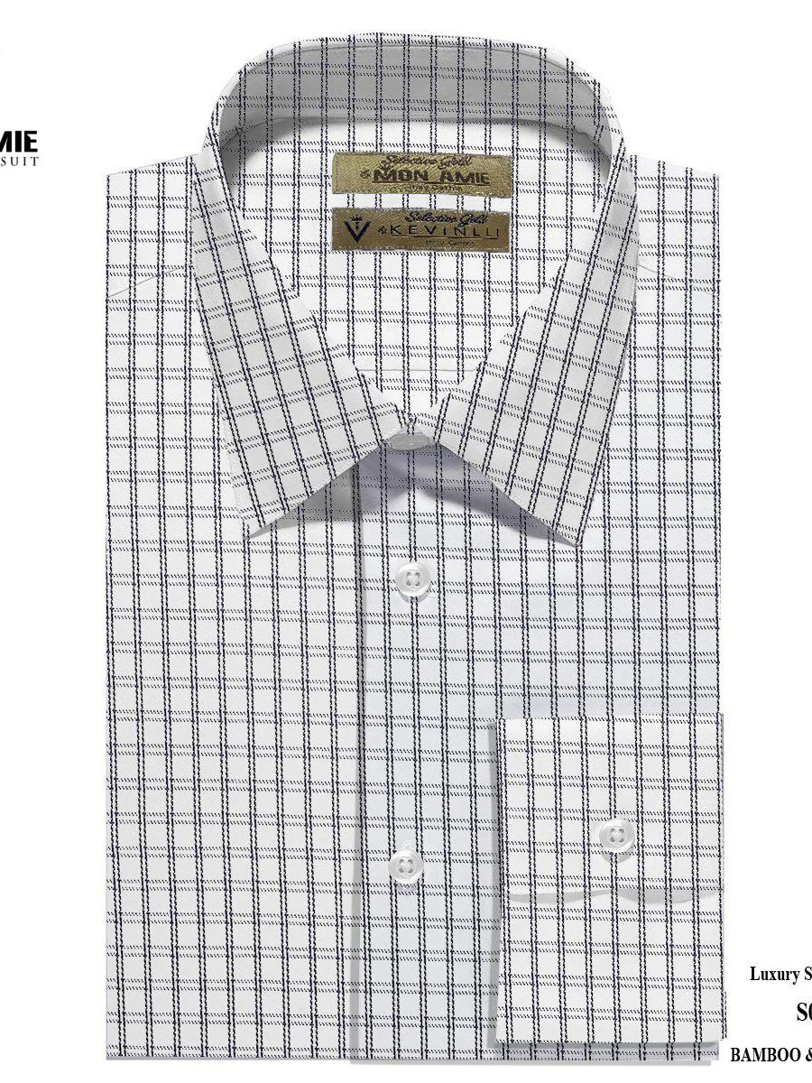 Navy Windowpane Check Shirt