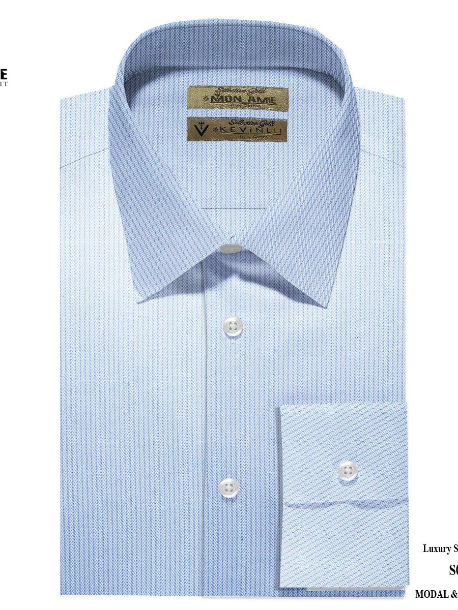 Sky Blue Zigzag Weave Shirt