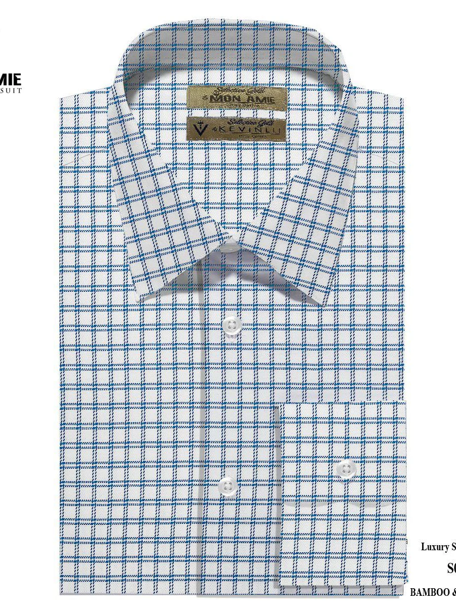 Blue Windowpane Check Shirt