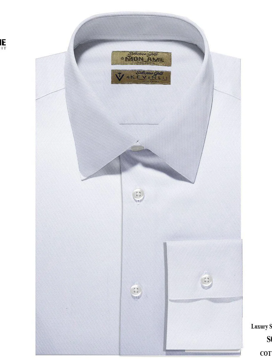 Tonal Self-Stripe White Shirt