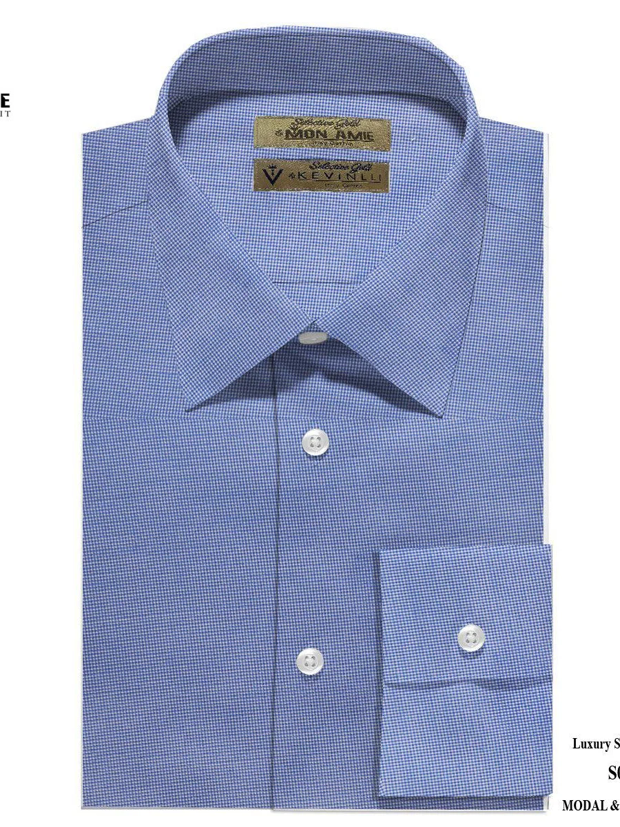 Blue Micro-Check Shirt