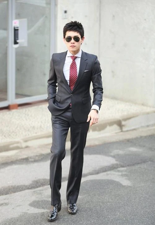 Smoky Charcoal Suit, charcoal grey with a smoky sheen