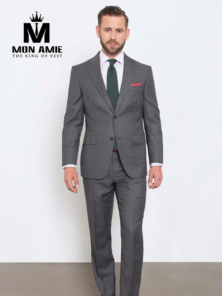 Silver Grey Notch Lapel Suit