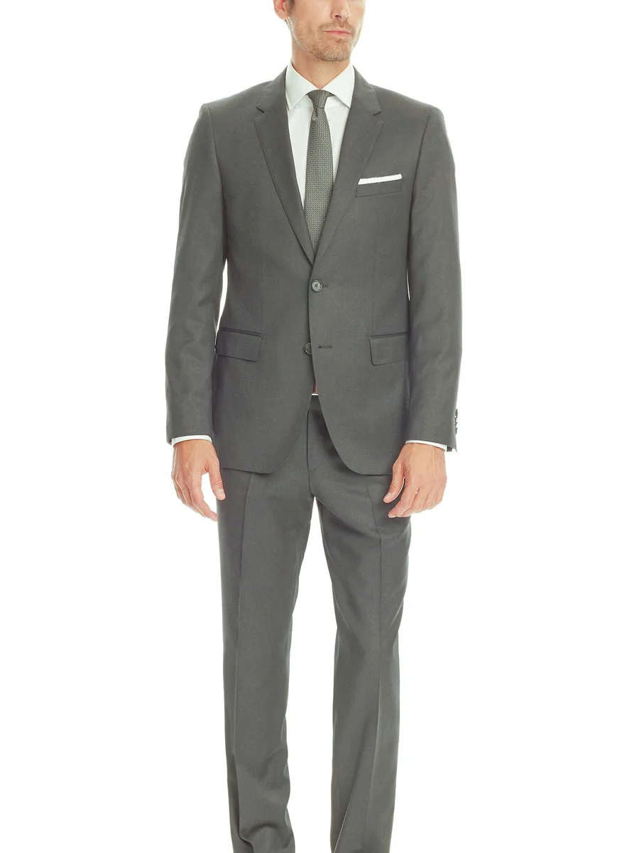 Charcoal Grey Two-Button Business Suit