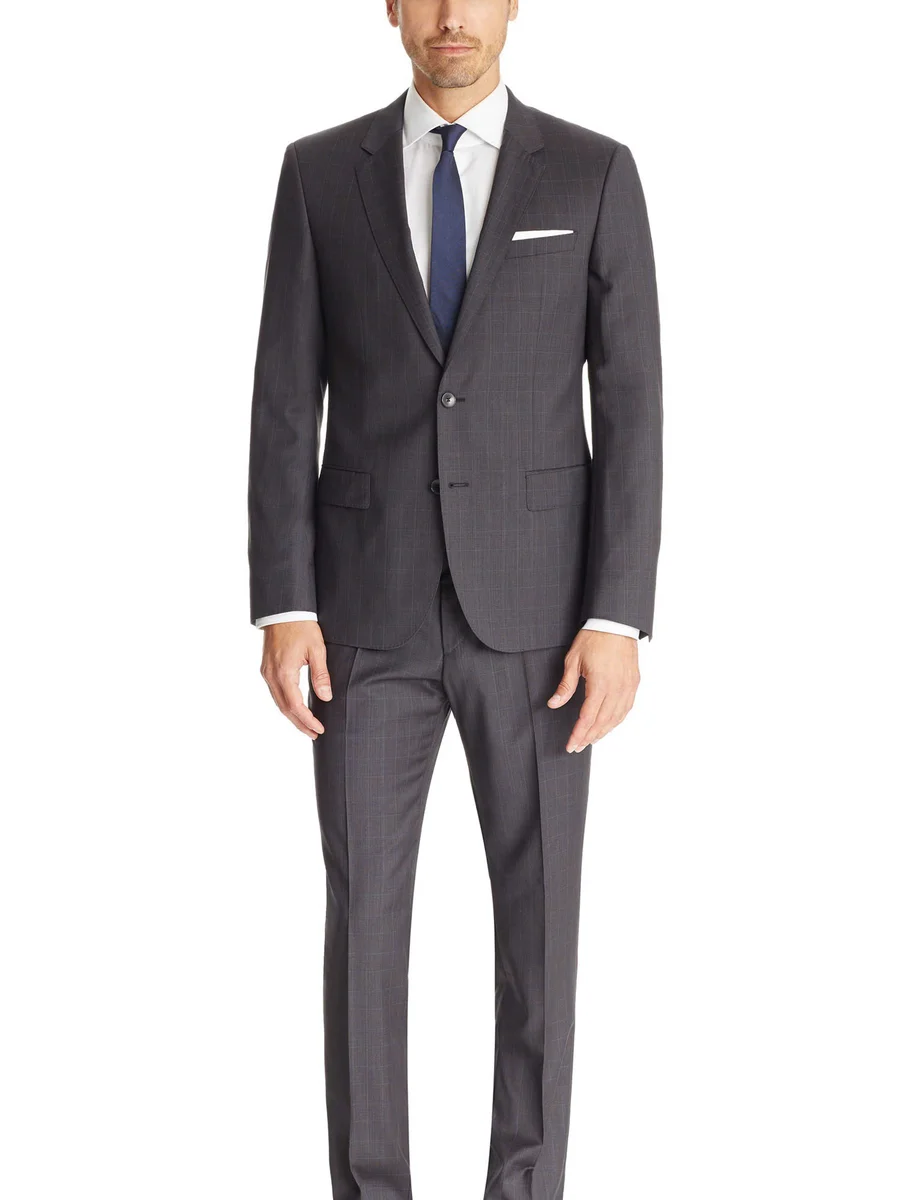 Grey Glen Check Two-Button Suit