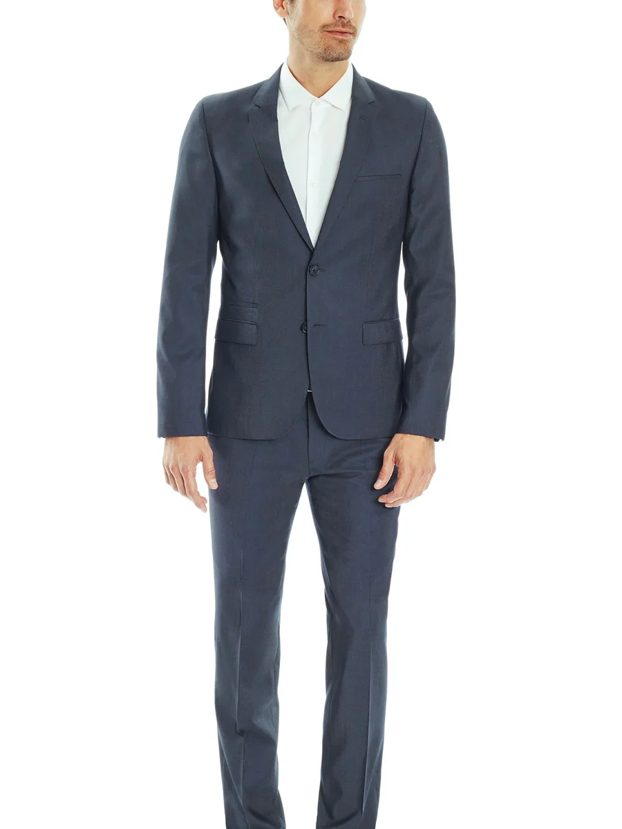 Slate Blue Slim Notch Modern Suit
