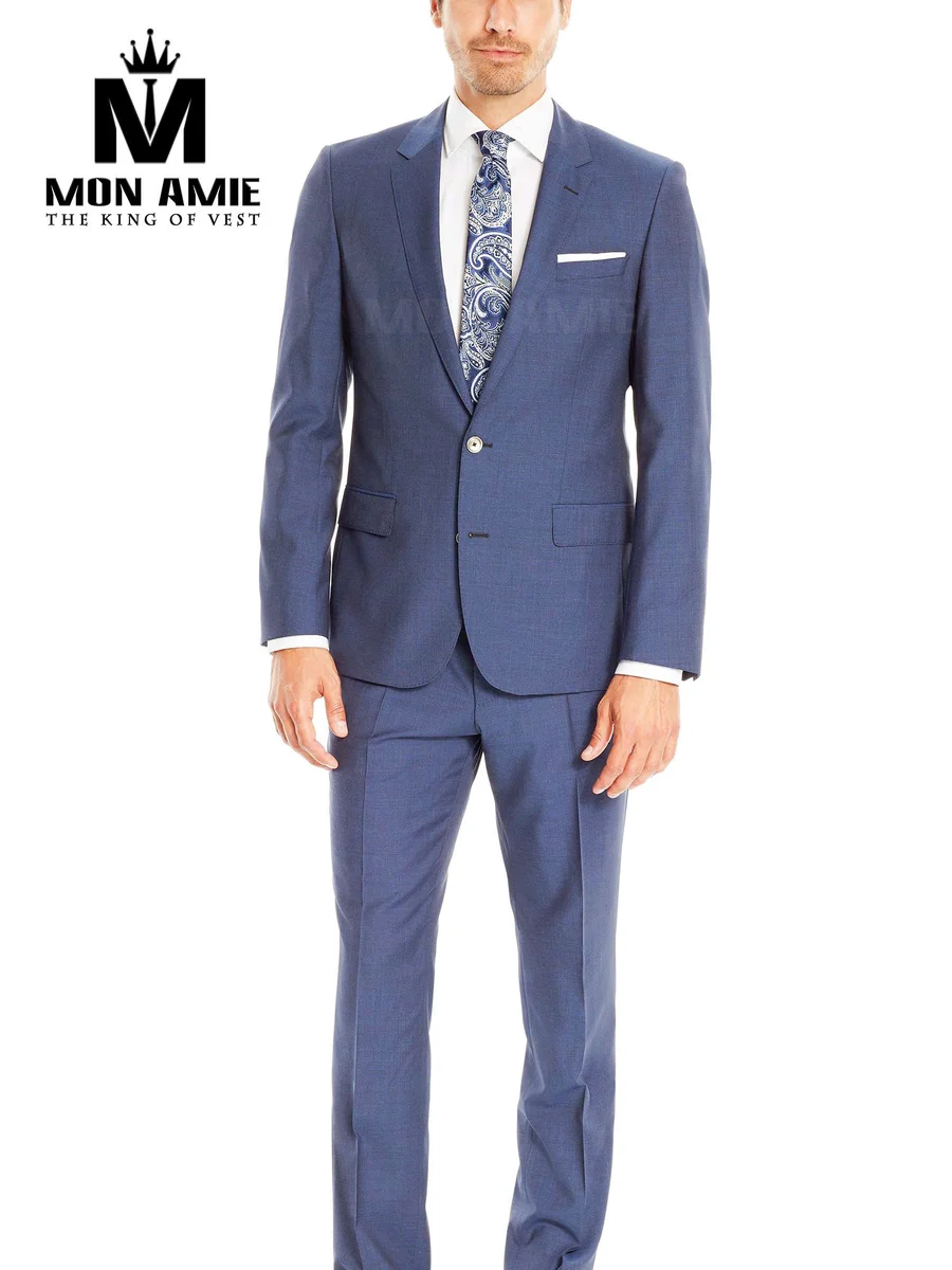 Steel Blue Slim Fit Suit