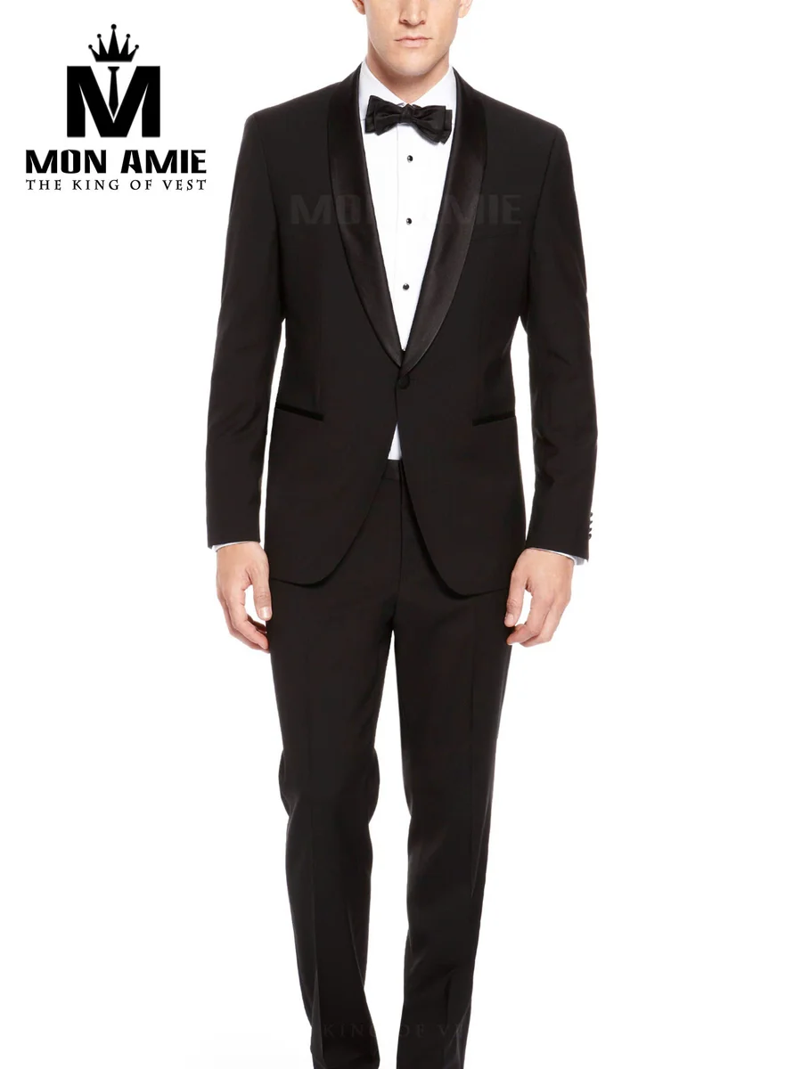 Black Satin Shawl Tuxedo