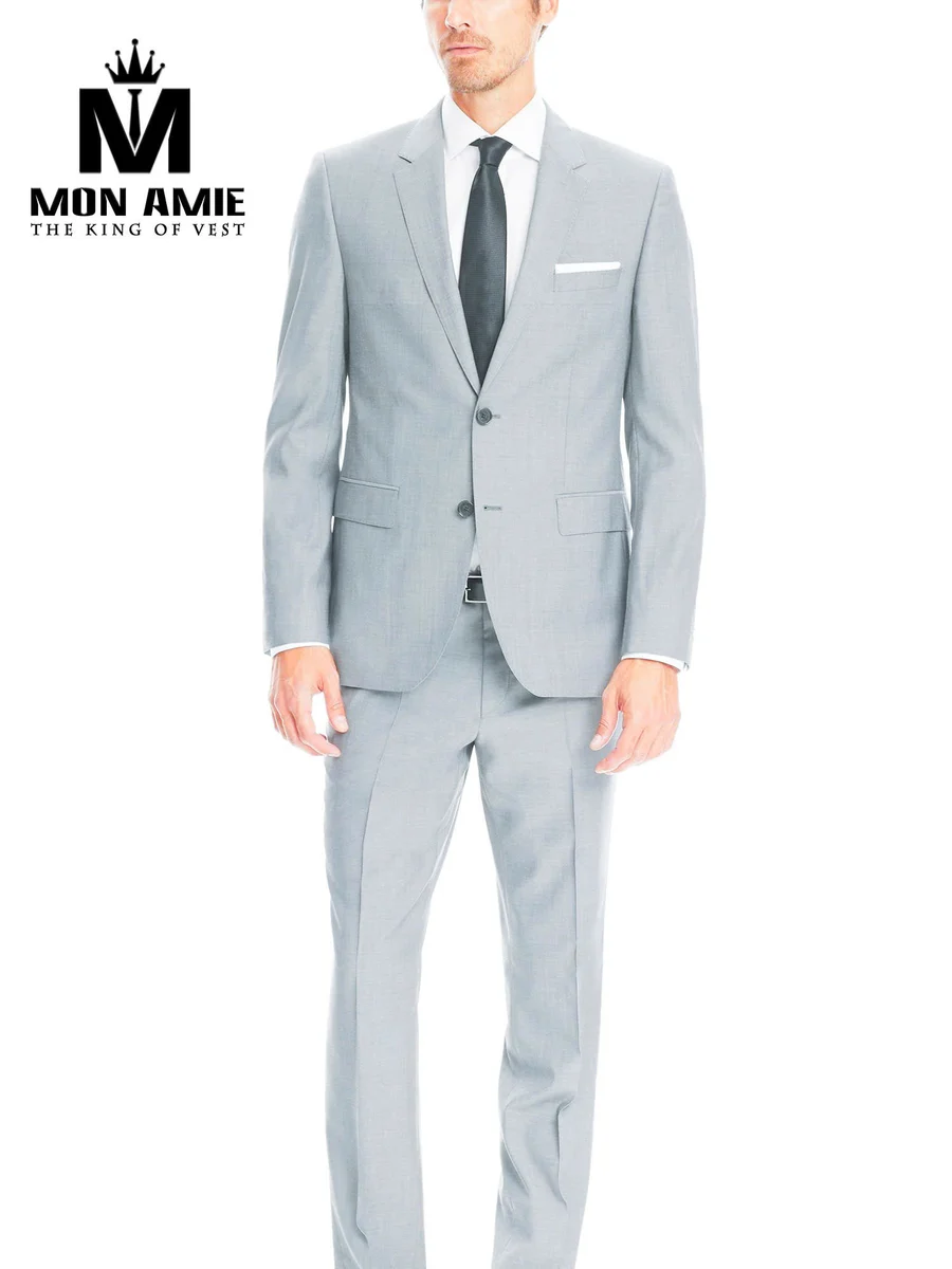Silver Grey Slim Suit