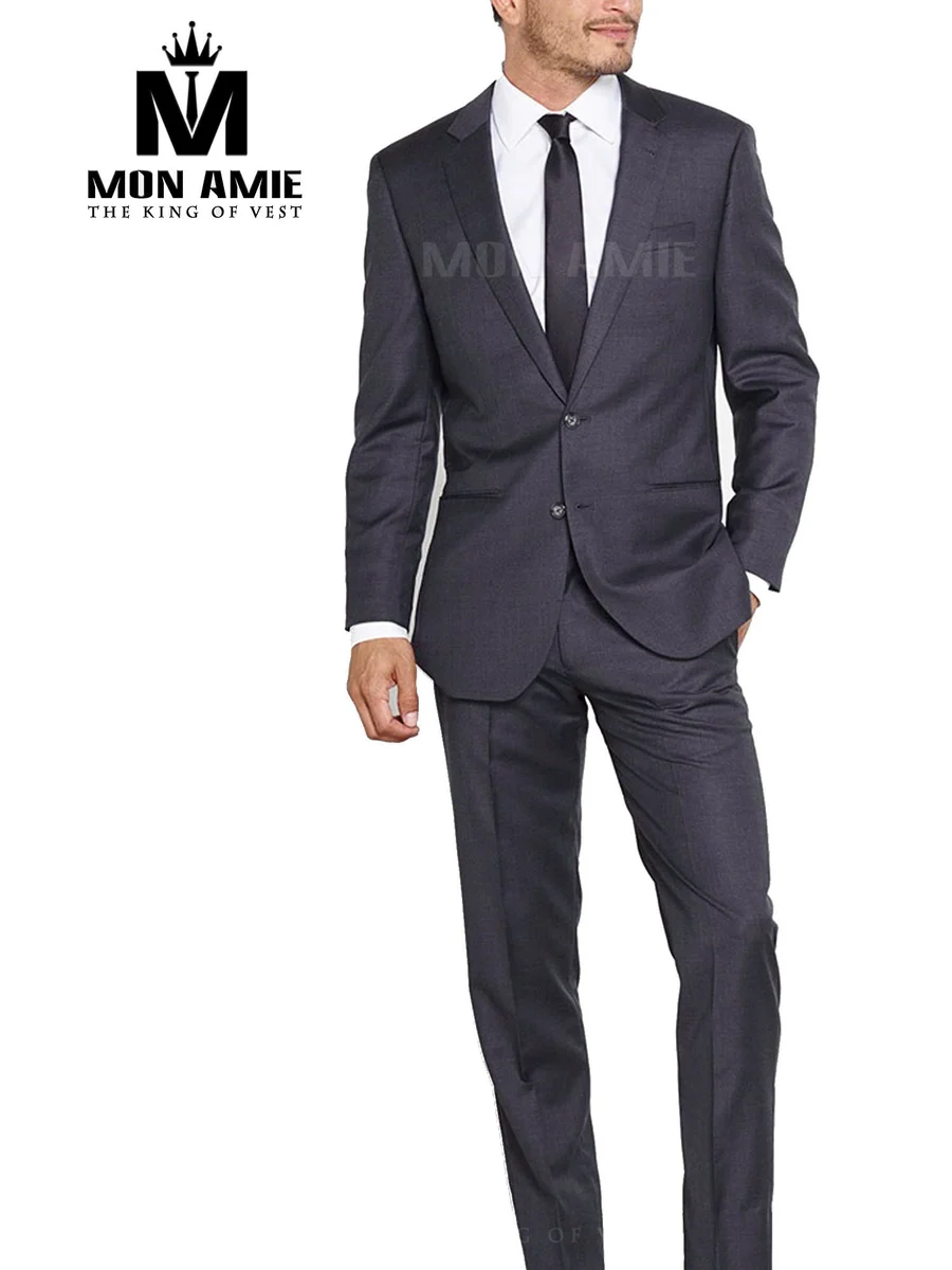 Charcoal Grey Notch Lapel Suit