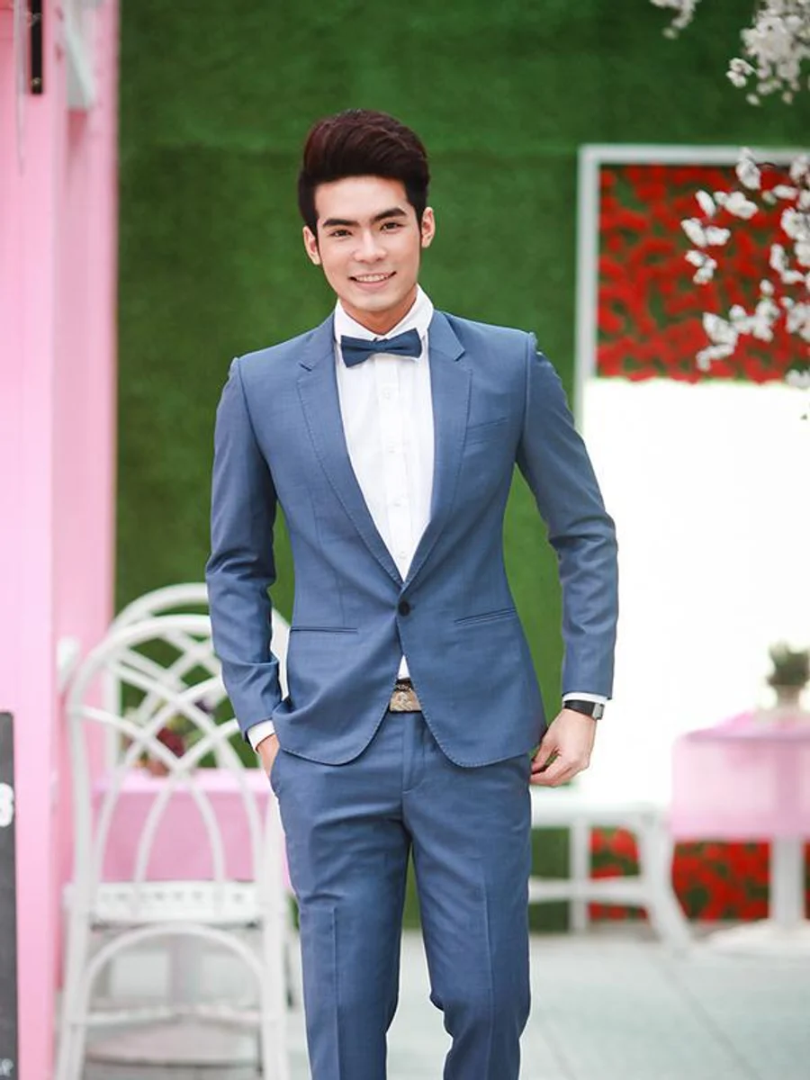 Steel Blue Wedding Suit