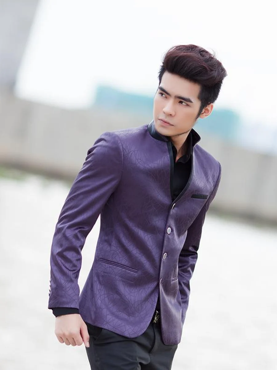 Amethyst Mandarin Blazer