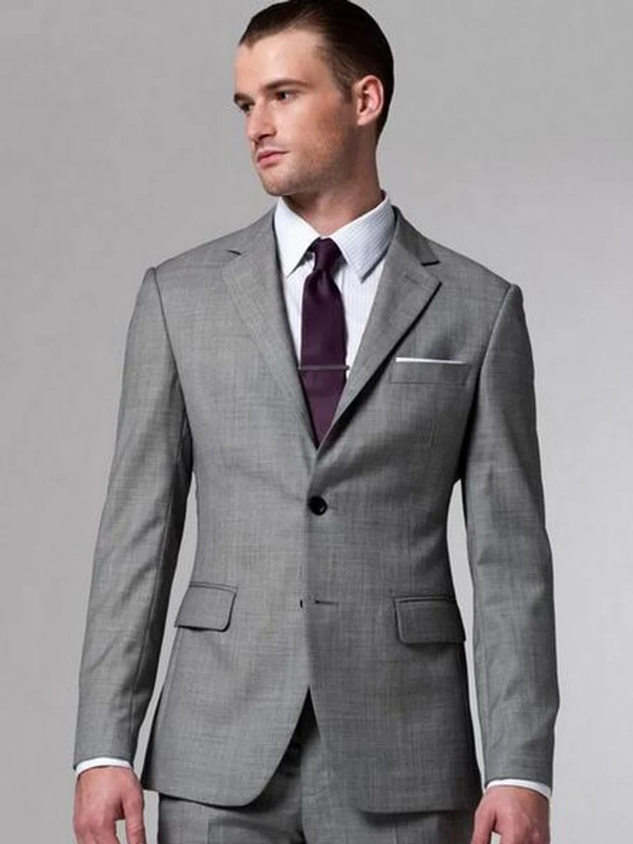 Light Grey Sharkskin Suit