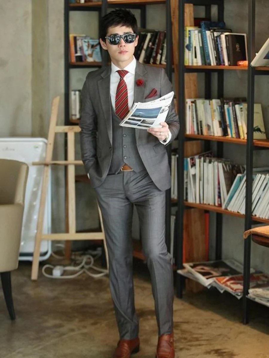 Mid Grey Study Three-Piece