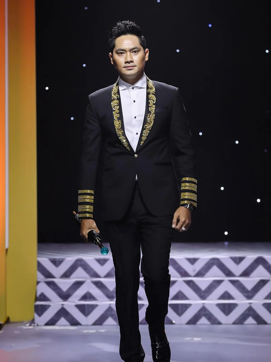 Gold Embroidered Black Tuxedo