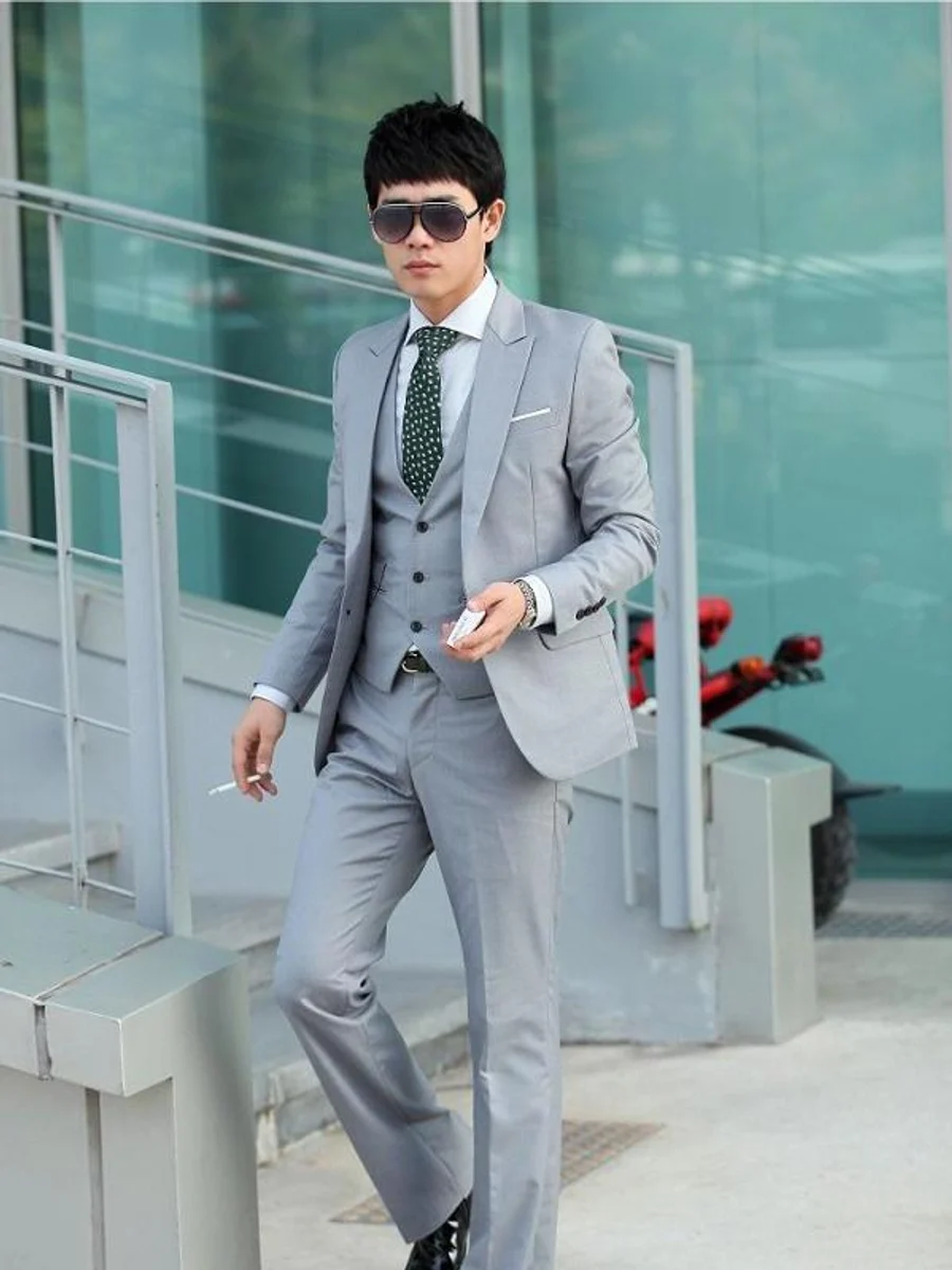 Silver Grey Three-Piece Suit
