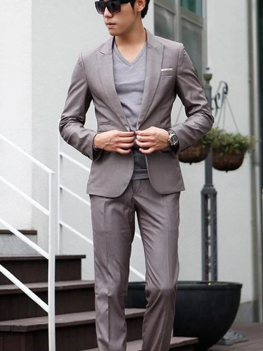 Taupe Grey Suit