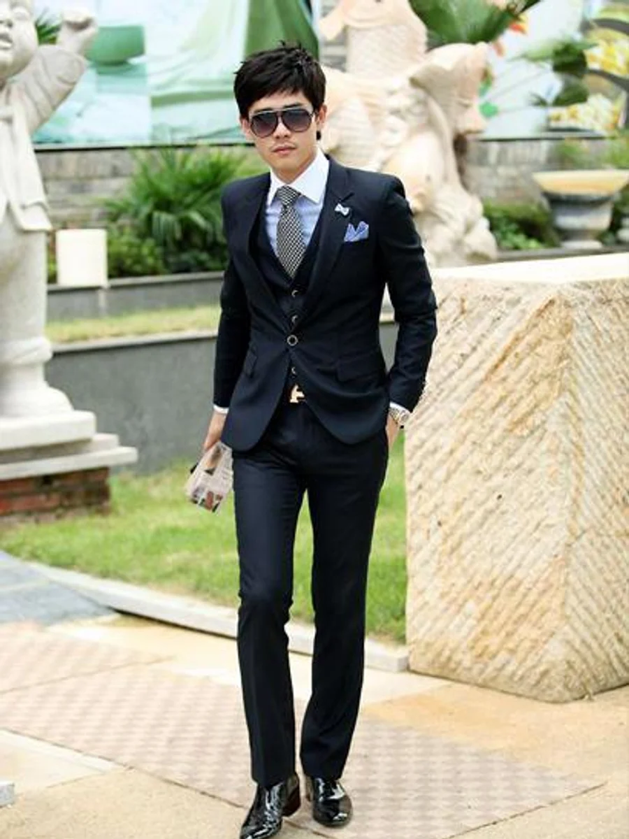 Classic Navy Three-Piece Suit