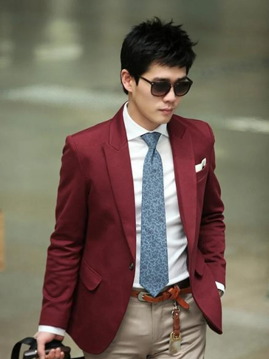 Bordeaux Red Blazer