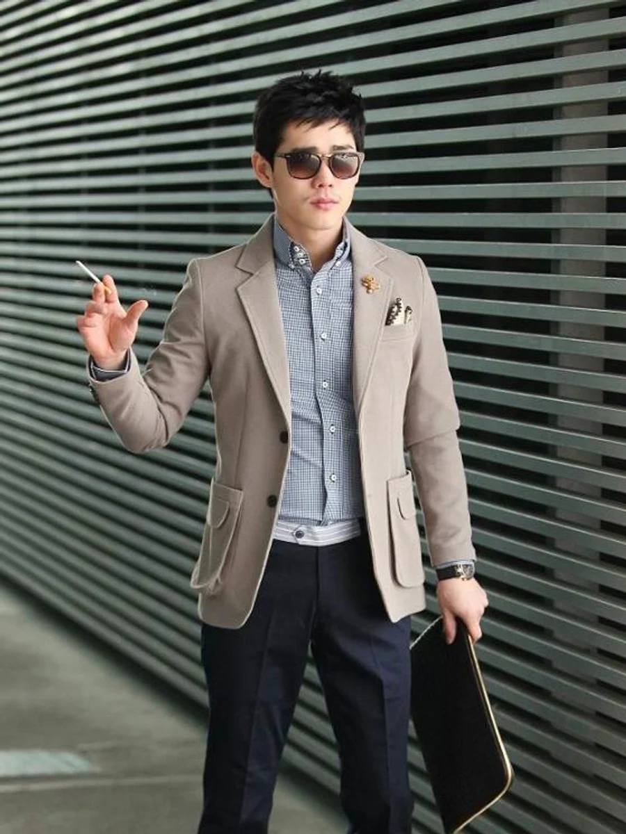 Taupe Patch-Pocket Blazer