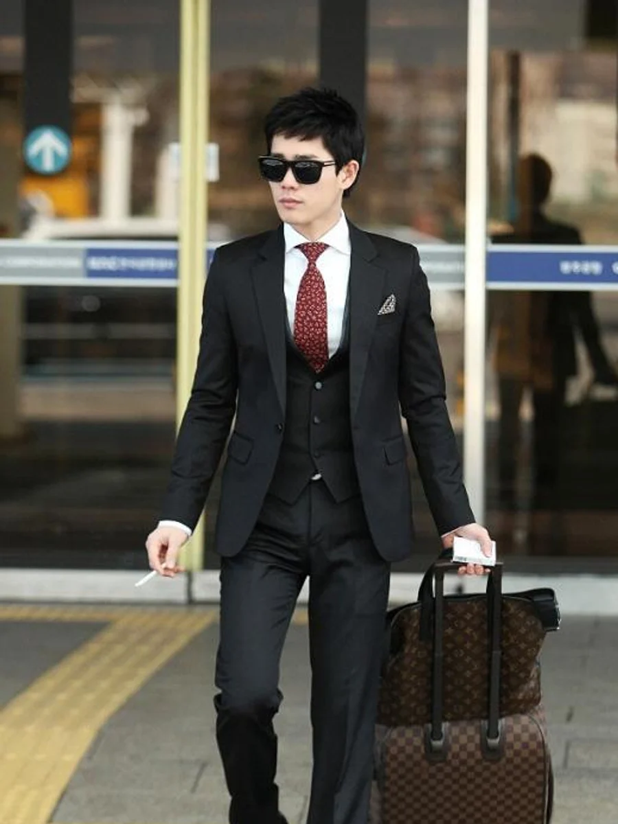 Three-Piece Black Business Suit