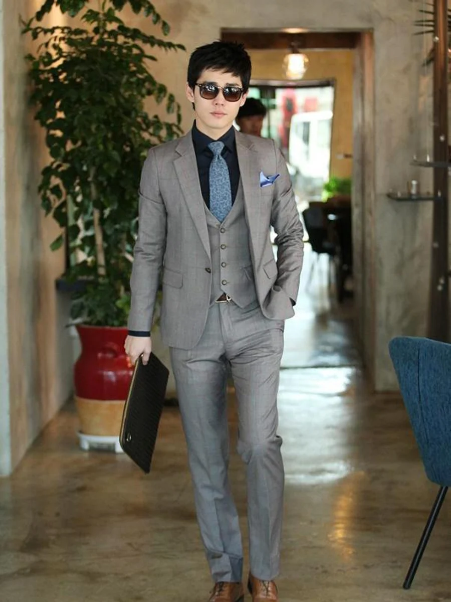 Ash Grey Three-Piece Suit