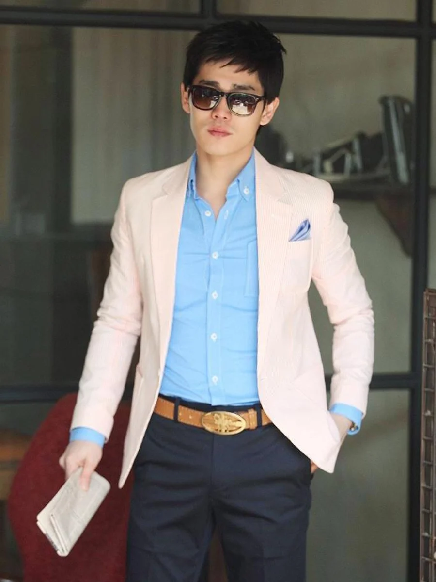 Blush Pinstripe Blazer