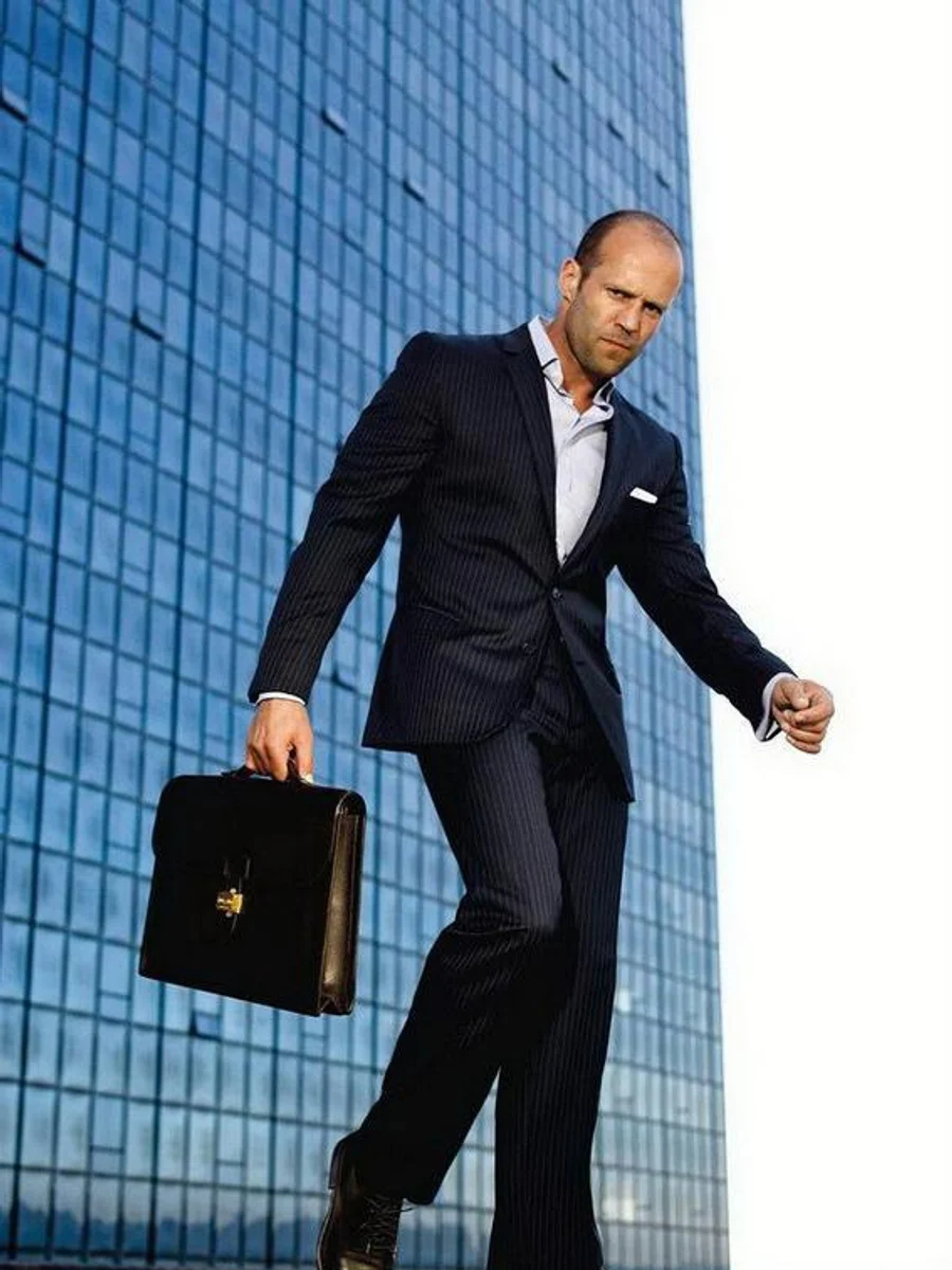 Navy Pinstripe Power Suit