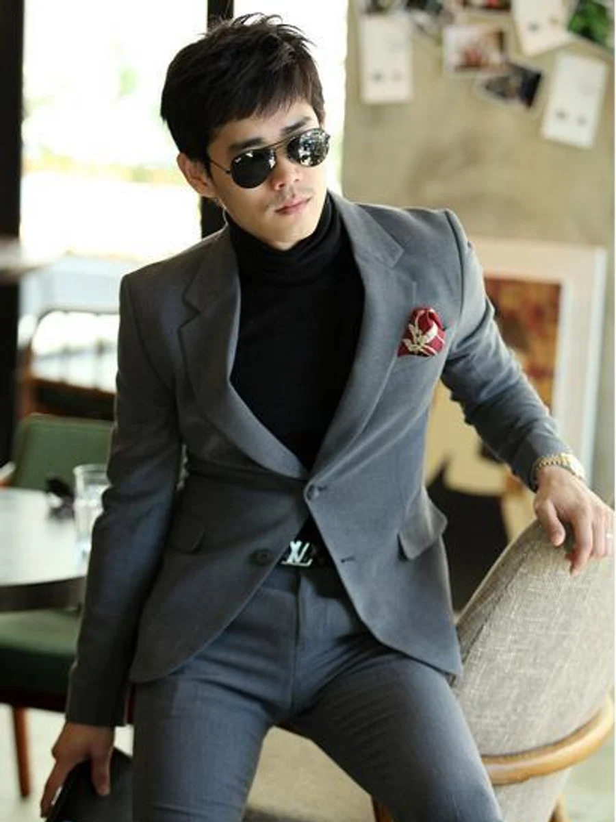 Grey Peak Lapel Suit