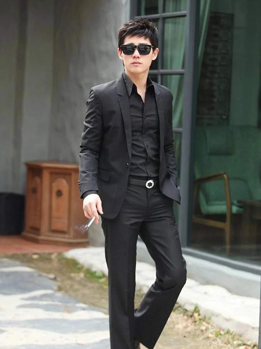 All-Black Tonal Suit