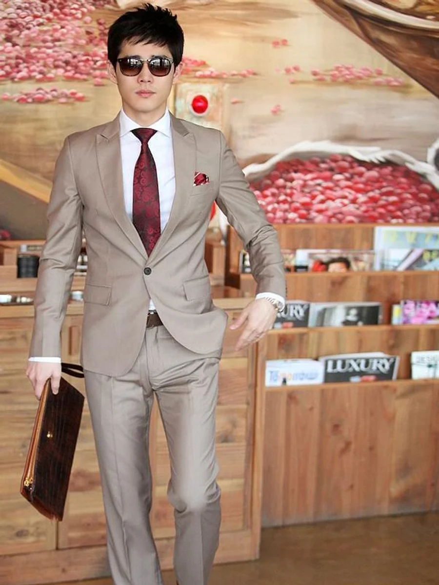Taupe Brown Suit