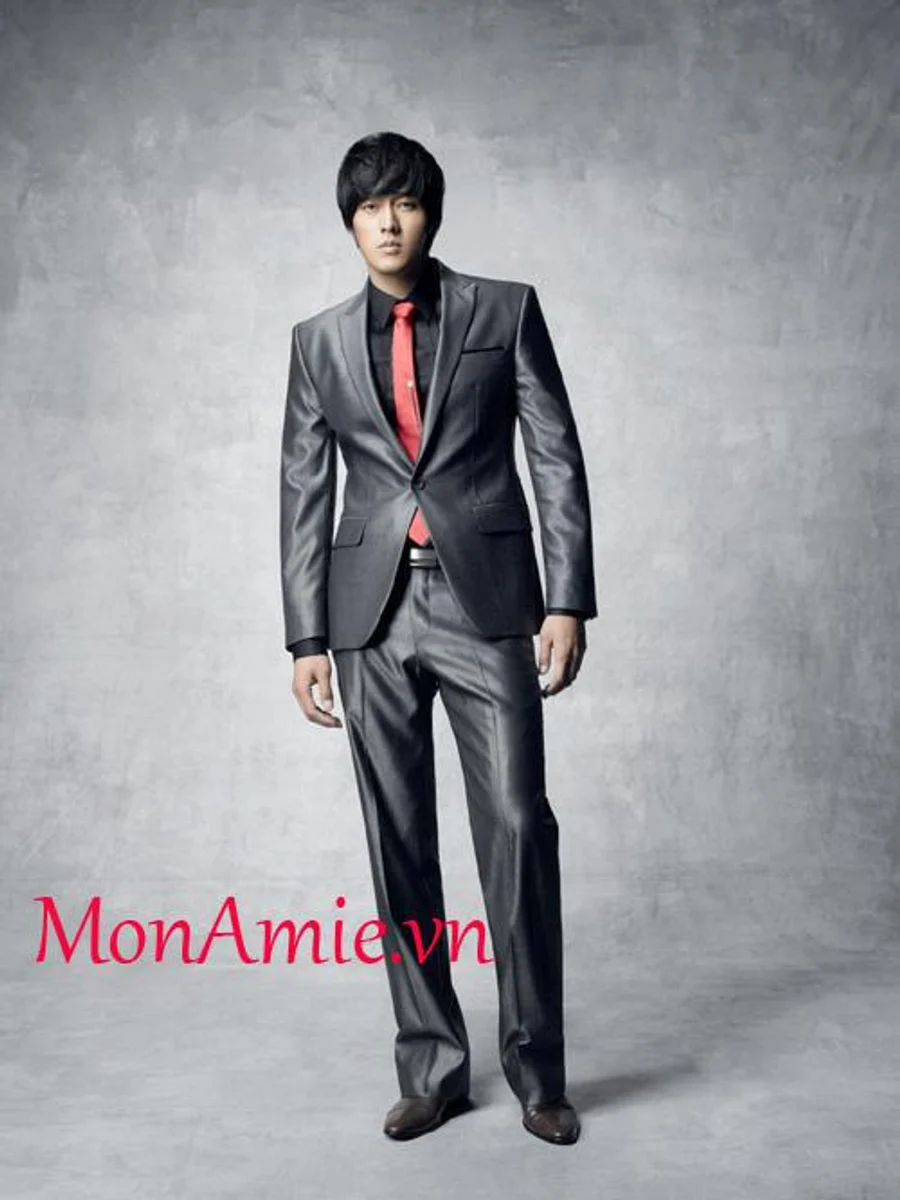 Silver Grey Sharkskin Suit