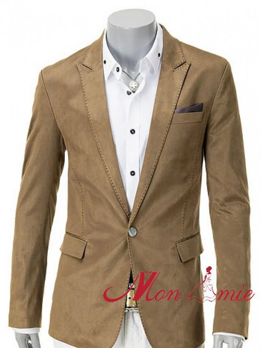 Camel Suede-Touch Blazer