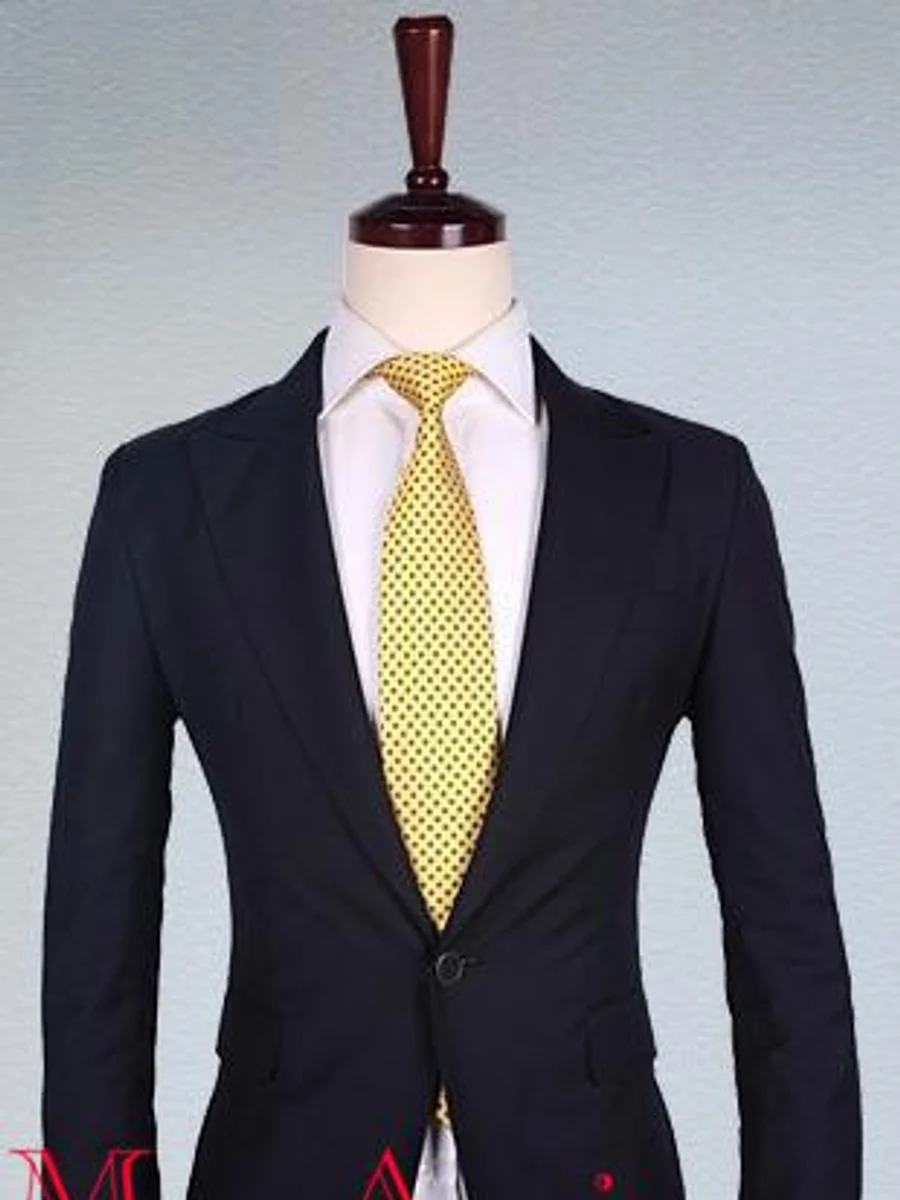 Black Suit with Golden Tie
