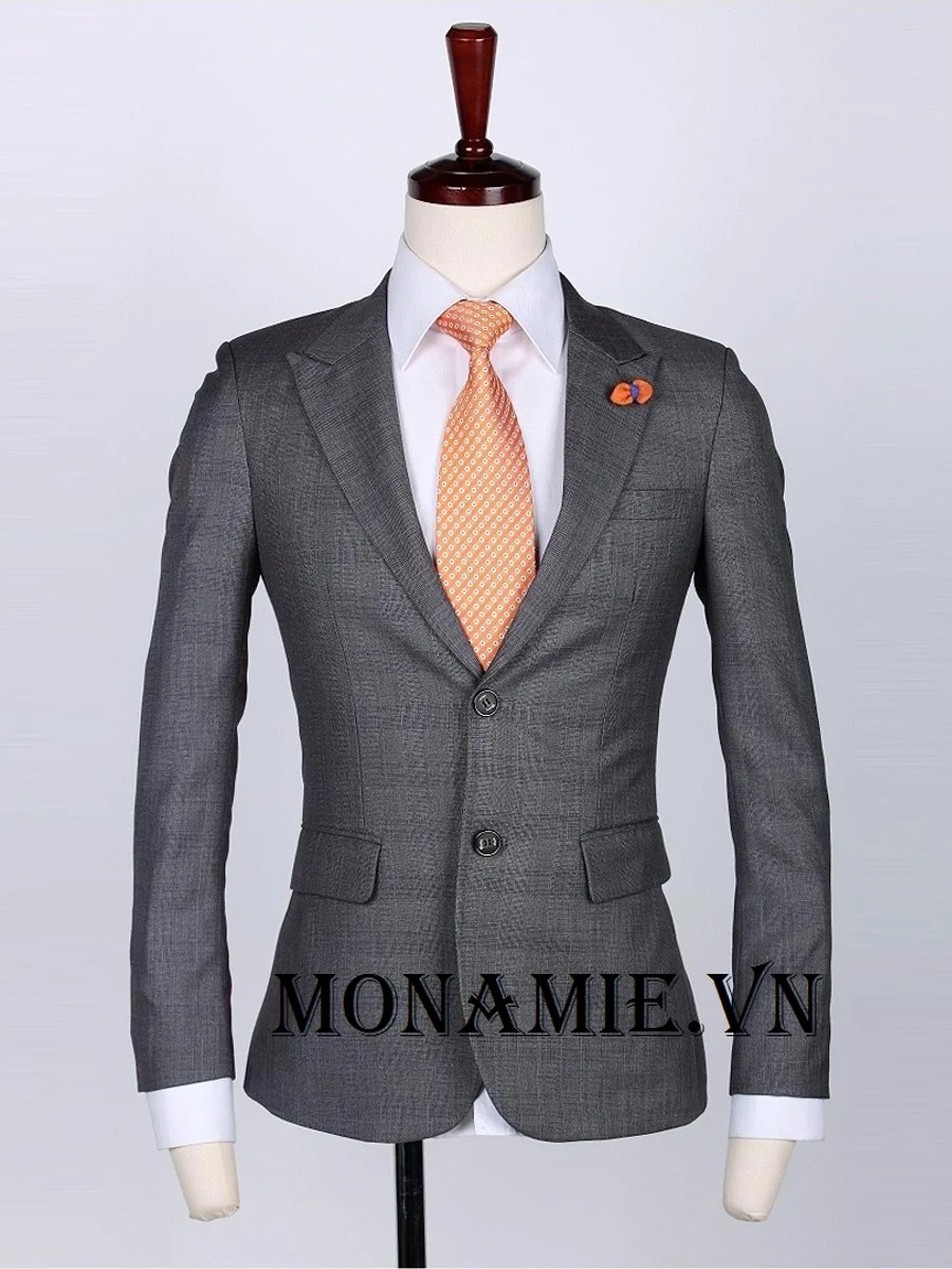 Silver Grey Peak Lapel Suit