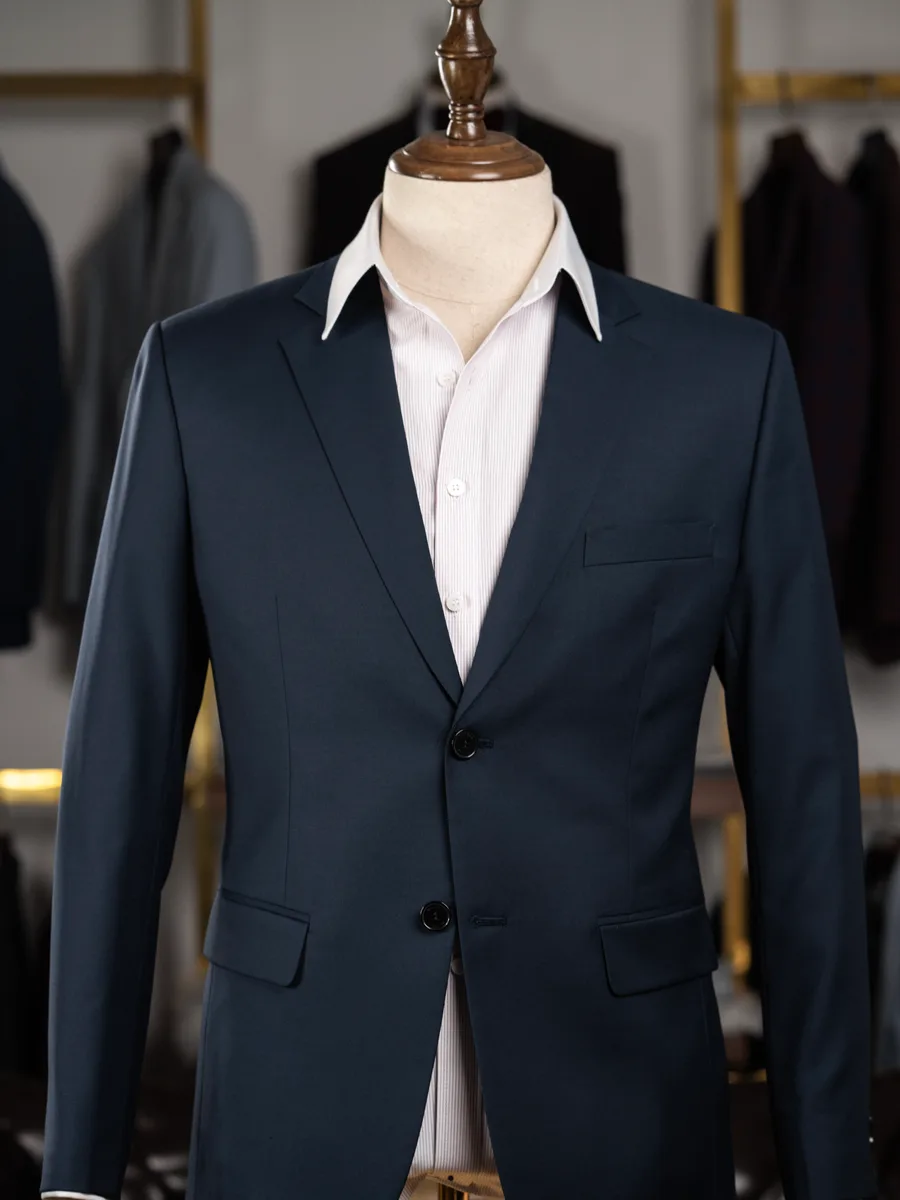 Classic Navy Two-Button Suit, Notch Lapel