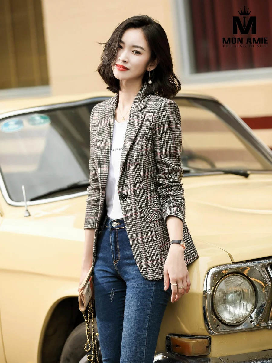 Grey Glen Check Blazer