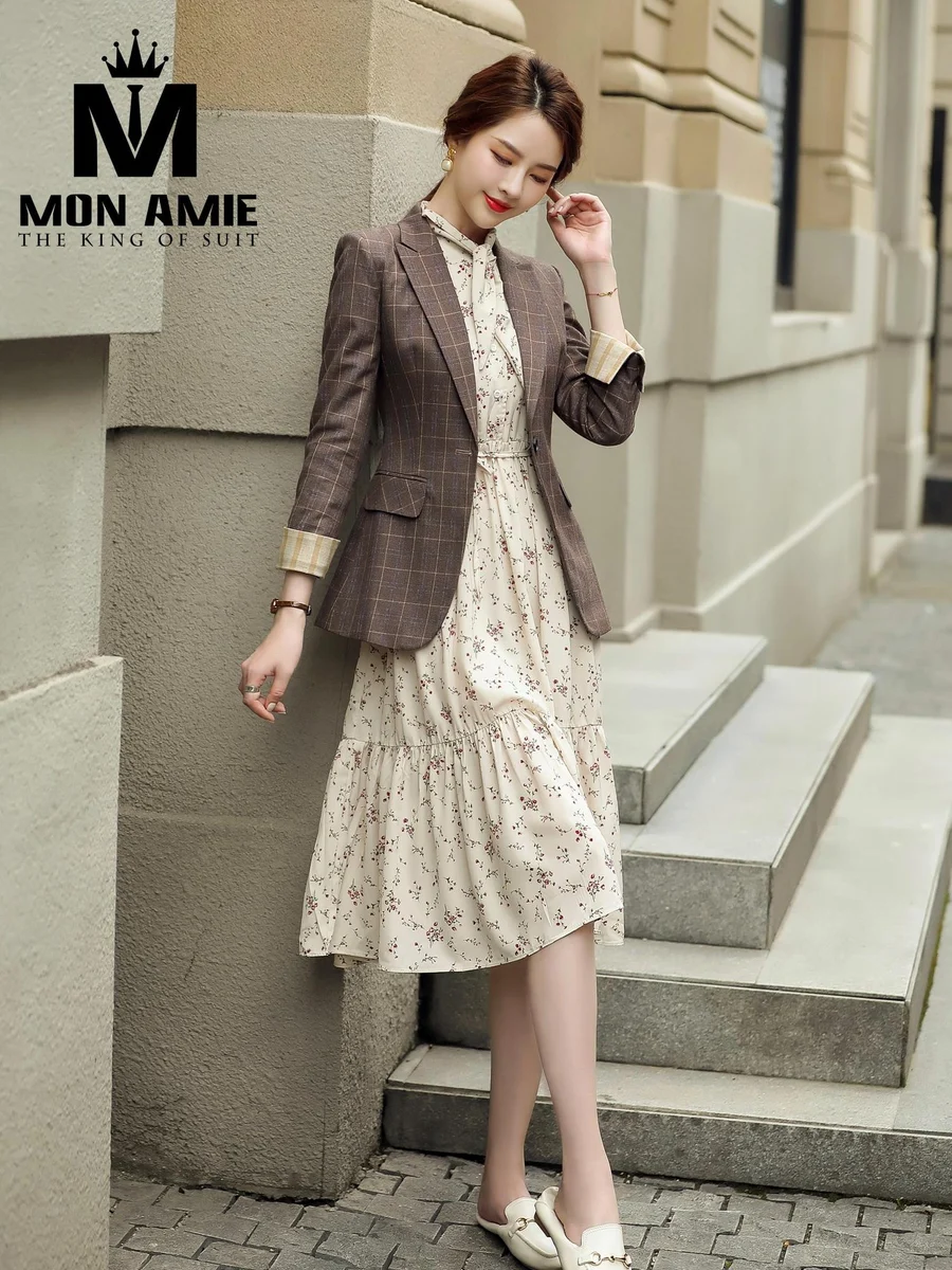 Chestnut Windowpane Blazer