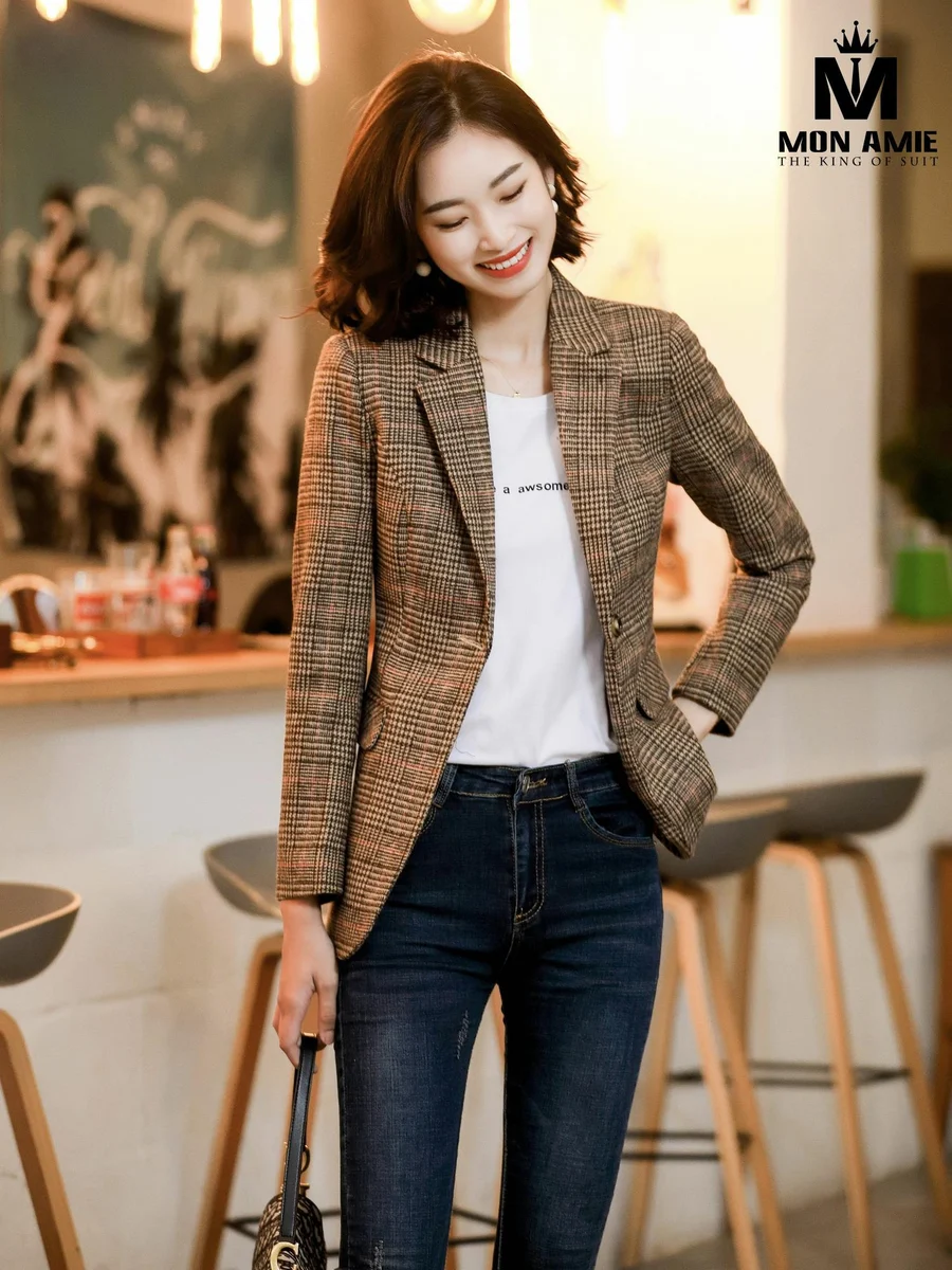 Rust Glen Plaid Blazer