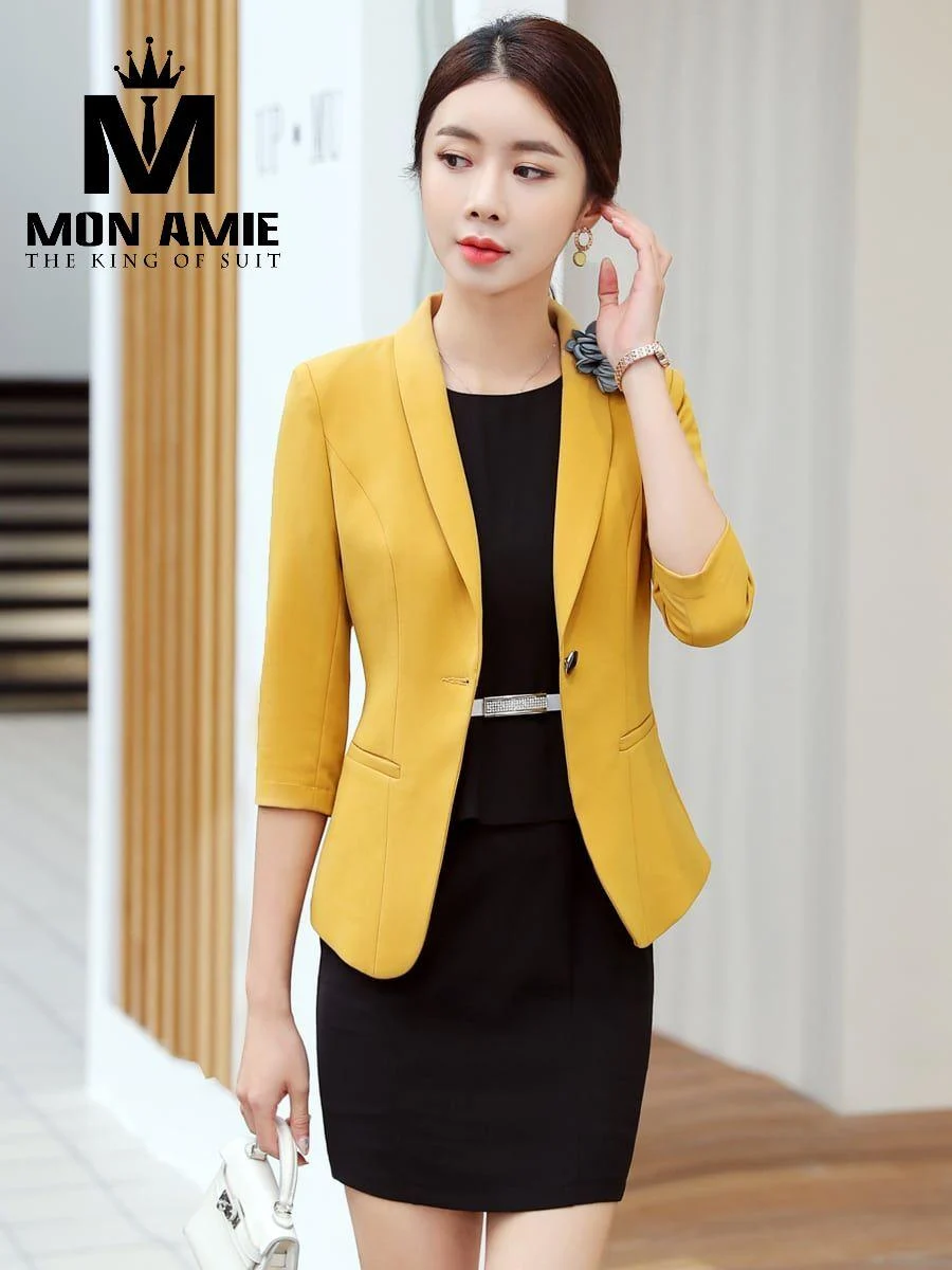 Mustard Shawl-Collar Blazer