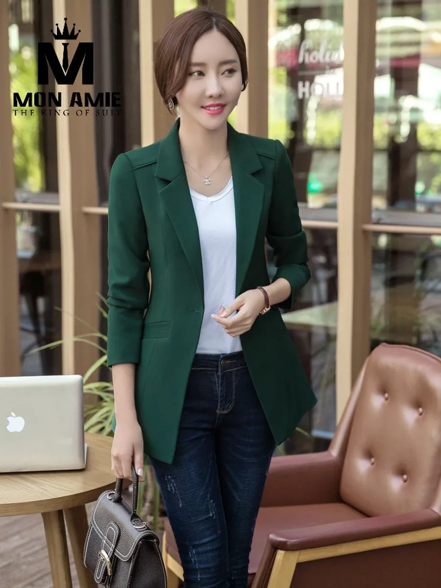 Emerald Green Single-Button Blazer