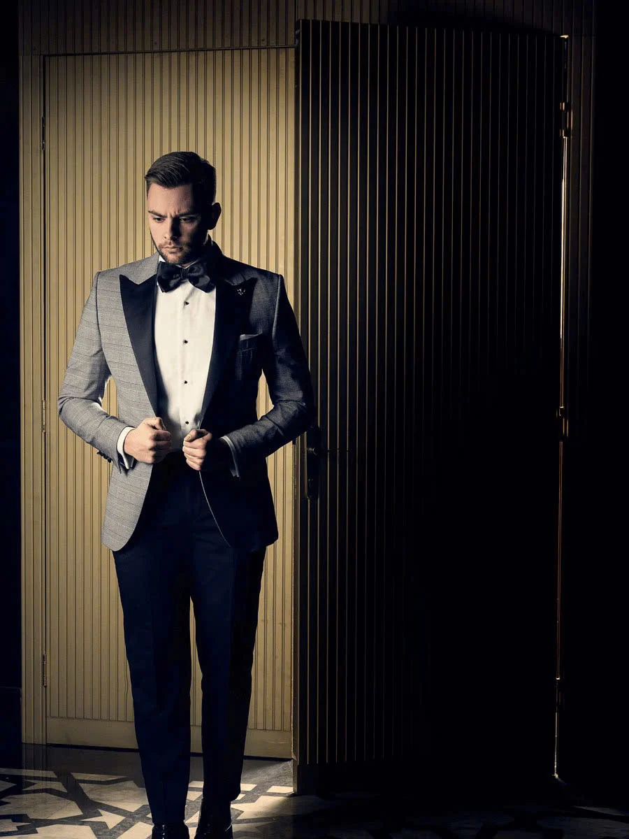 Silver Grey Peak Lapel Tuxedo
