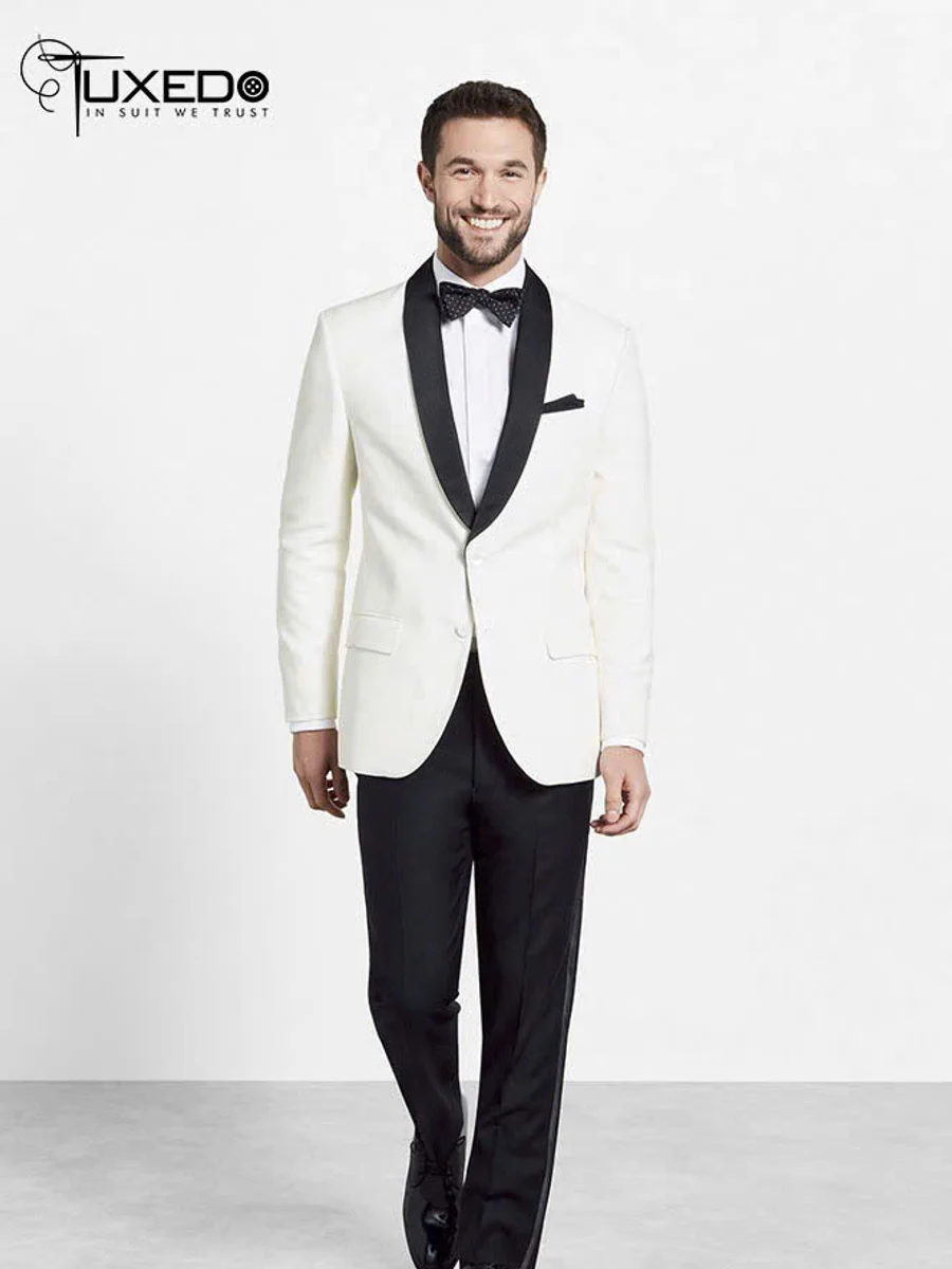 Ivory Shawl Collar Dinner Jacket