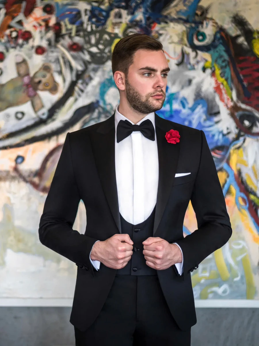 Classic Black Three-Piece Tuxedo
