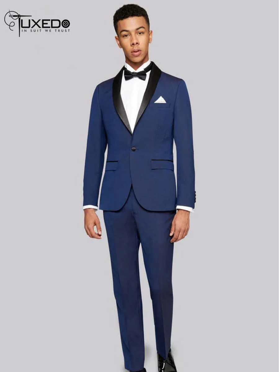 Cobalt Blue Shawl Collar Tuxedo
