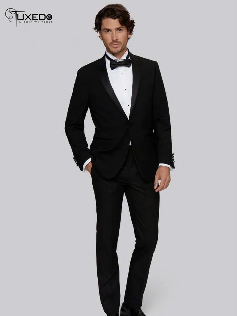 Black Shawl Lapel One-Button Tuxedo