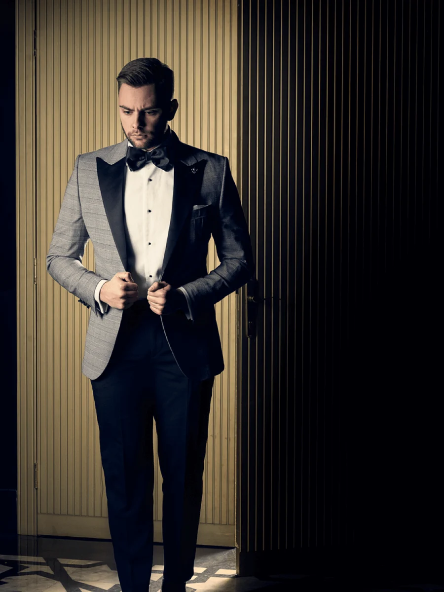Silver Glen Check Tuxedo